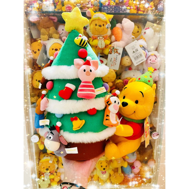 🇯🇵日本 迪士尼 絕版 稀有 小熊維尼 維尼好朋友 聖誕樹 收納盒