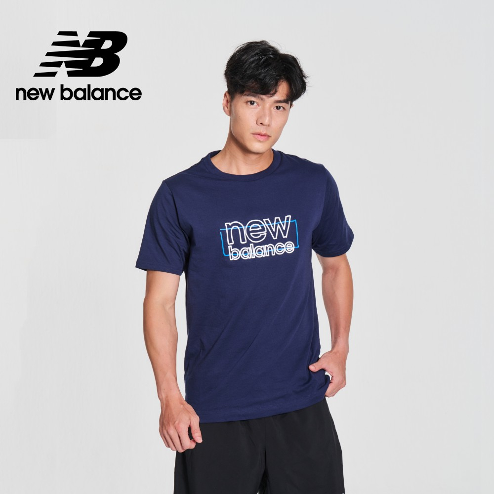 【New Balance】NB短袖上衣_男性_深藍色_MT21903PGM