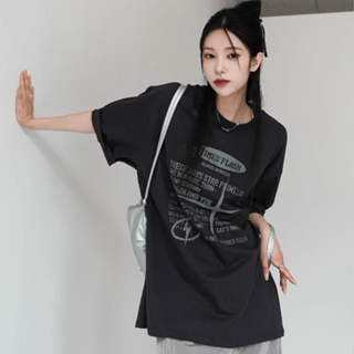 【Codibook】韓國 binary01 印花寬鬆短袖T恤［預購］短袖上衣 T恤 女裝