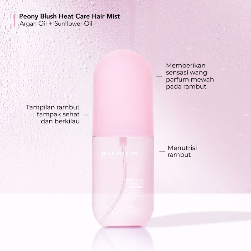 Grace And Glow Peony Blush Perfume Hair Mist | Hate Care UV