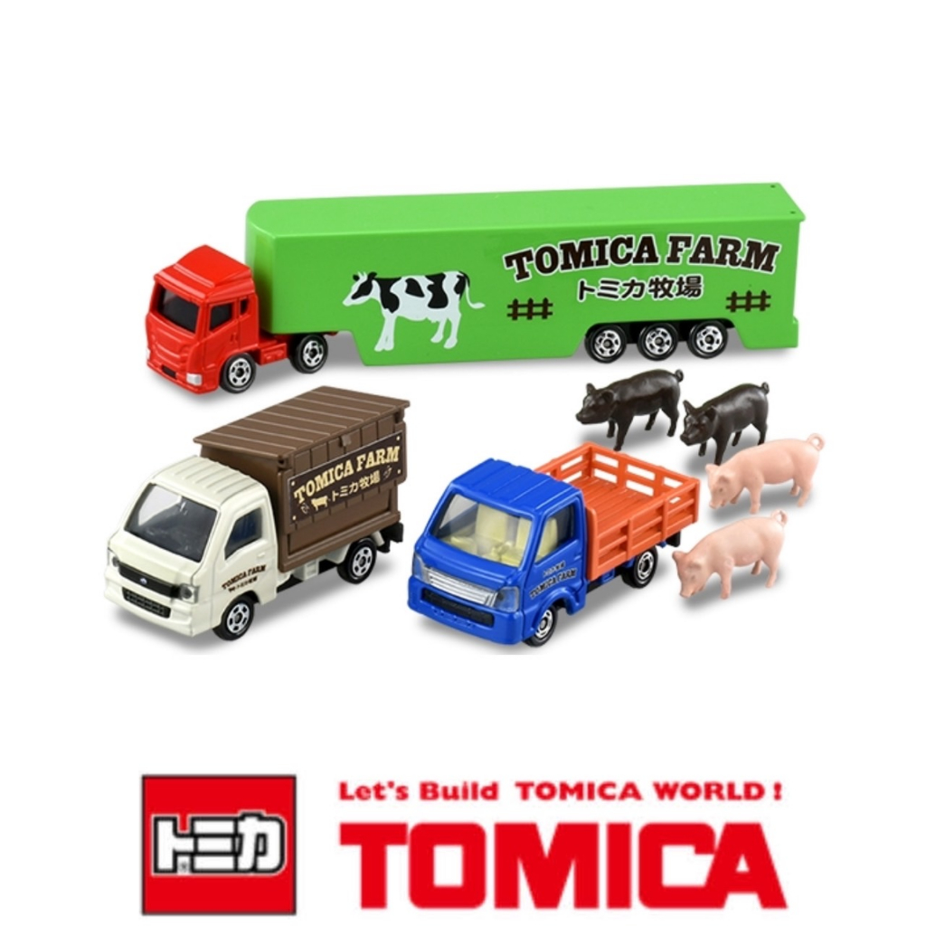Tomica 多美 小汽車 盒組 牧場車組 載豬車