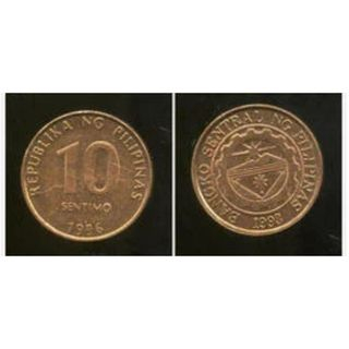 【全球郵幣】菲律賓1996年10 sentimos Philippines AU