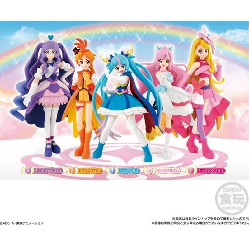 全新 現貨 光之美少女 盒玩 5入 公仔 開闊天空 角色造型公仔 稜鏡天使 晴空天使 蝴蝶天使 艾兒公主 食玩 人偶