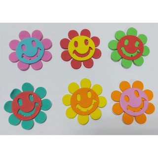 EVA笑臉花20入（有背膠）60215-6vsEVA四葉花50入 60215-7