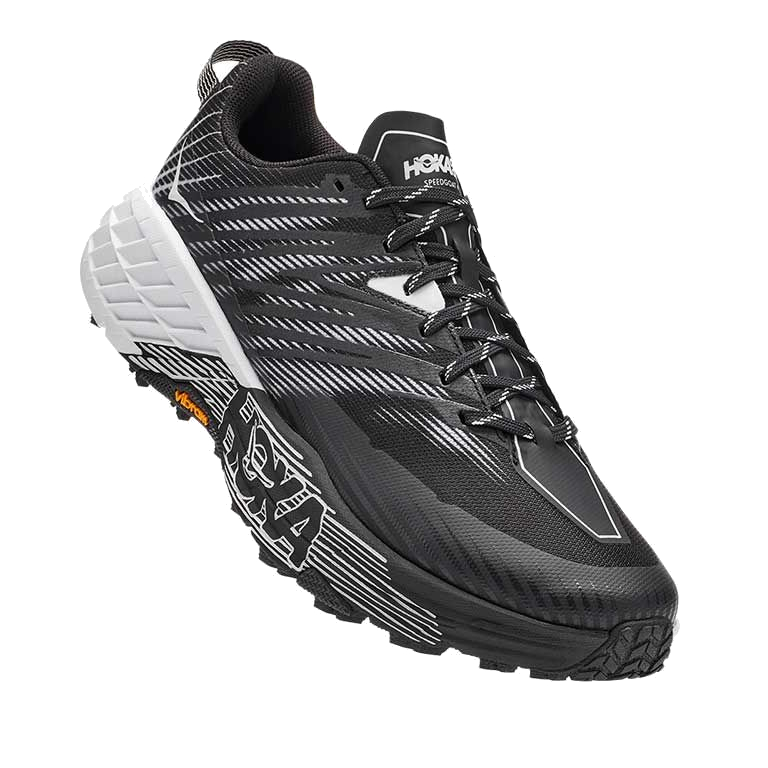 【HOKA】 HO1106525BWHT Speedgoat 4 「一般楦」男超馬緩震野跑鞋 黑/白