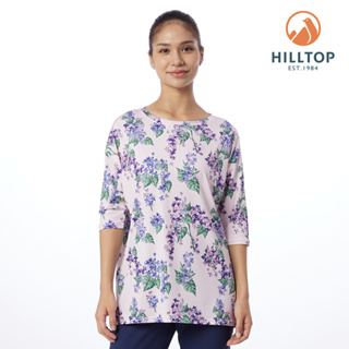 【Hilltop山頂鳥】印花七分袖T恤 女款 紫｜PS04XFL6ECFZ