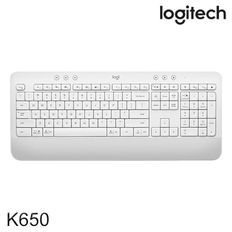 我最便宜～免運 新（珍珠白款）羅技 Signature K650 無線鍵盤 藍牙鍵盤雙模2.4G無線+藍牙