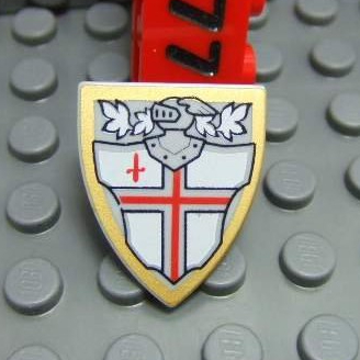 【積木2010】樂高 LEGO 紅色十字 騎士 盾牌 / 三角盾牌 (10214)(S-01)