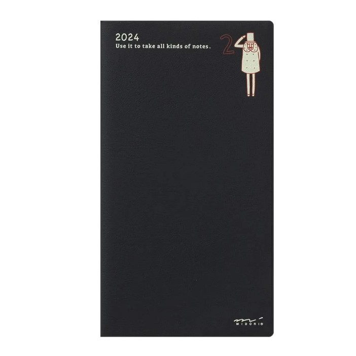 【針線盒 Yarnbox】文具雜貨店 2024 MIDORI 長型 歐吉桑手帳 月計畫 文具 日本進口