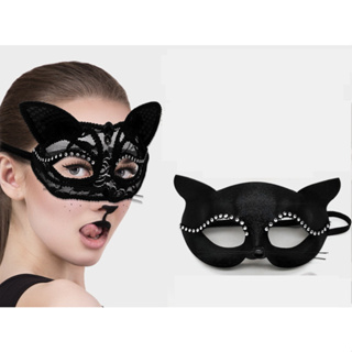 快樂商店-萬聖節服裝配件/萬聖節面具/貓面具/狐狸面具/蕾絲眼罩/貓女面具/蕾絲貓女面具/皮革貓女眼罩