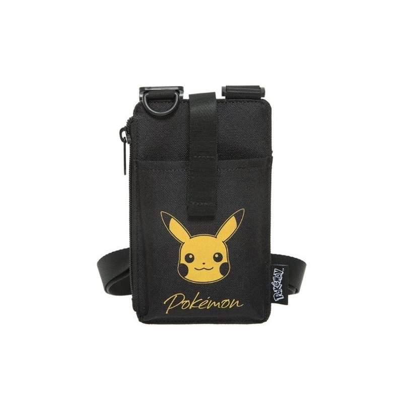 【OUTDOOR】寶可夢Pokémon聯名款-金典皮卡丘隨身側背包-黑色