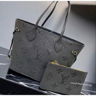 二手旗艦 LV 黑色 牛皮 NEVERFULL 附小包 肩背包 托特包 (中友店)