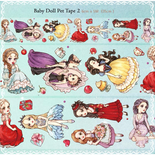【hwara】分裝❤️售完無補❤️韓國紙膠帶 Baby Doll [ver.2] (PET 35cm)
