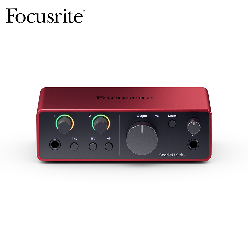 【標緻音響】Focusrite Scarlett solo 4thGen USB錄音介面 全新第四代錄音介面 台灣公司貨