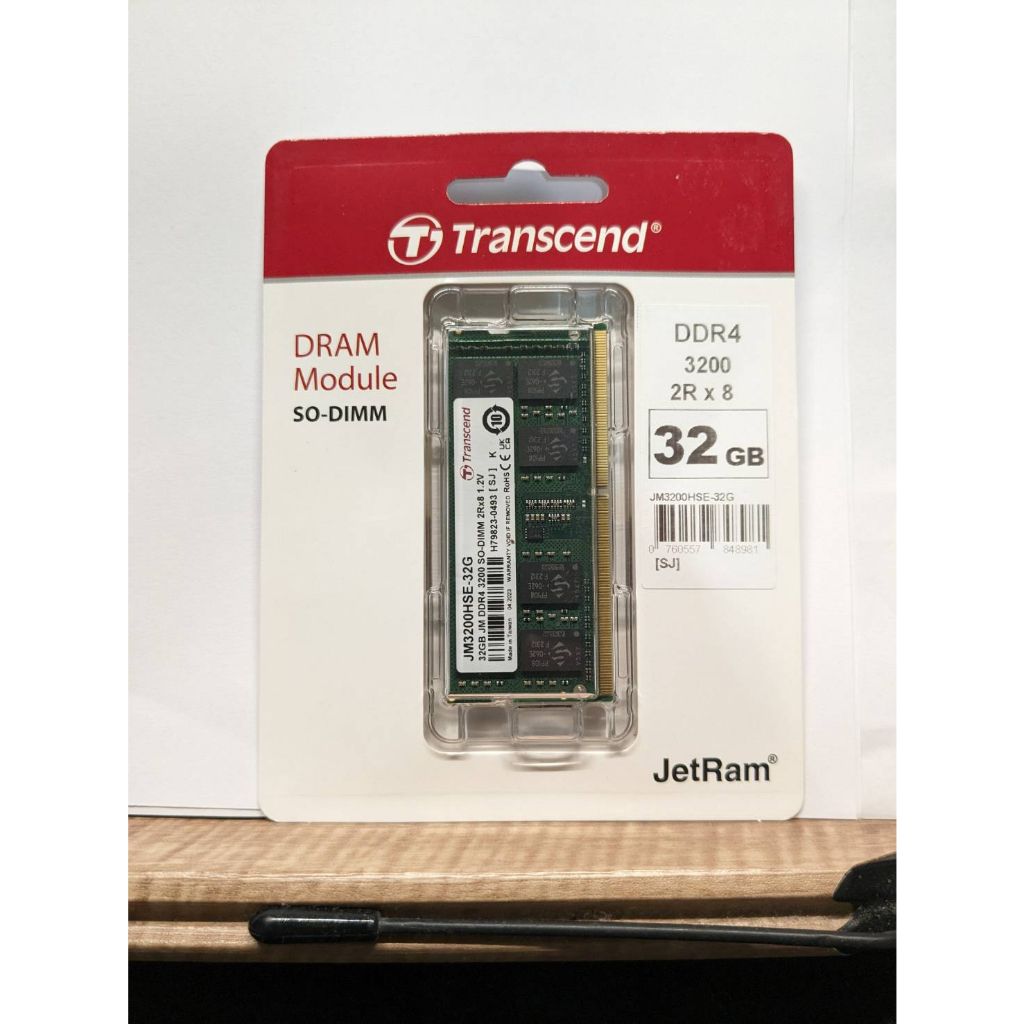 [二手] [Transcend 創見] 32GB JetRam DDR4 3200 筆記型記憶體