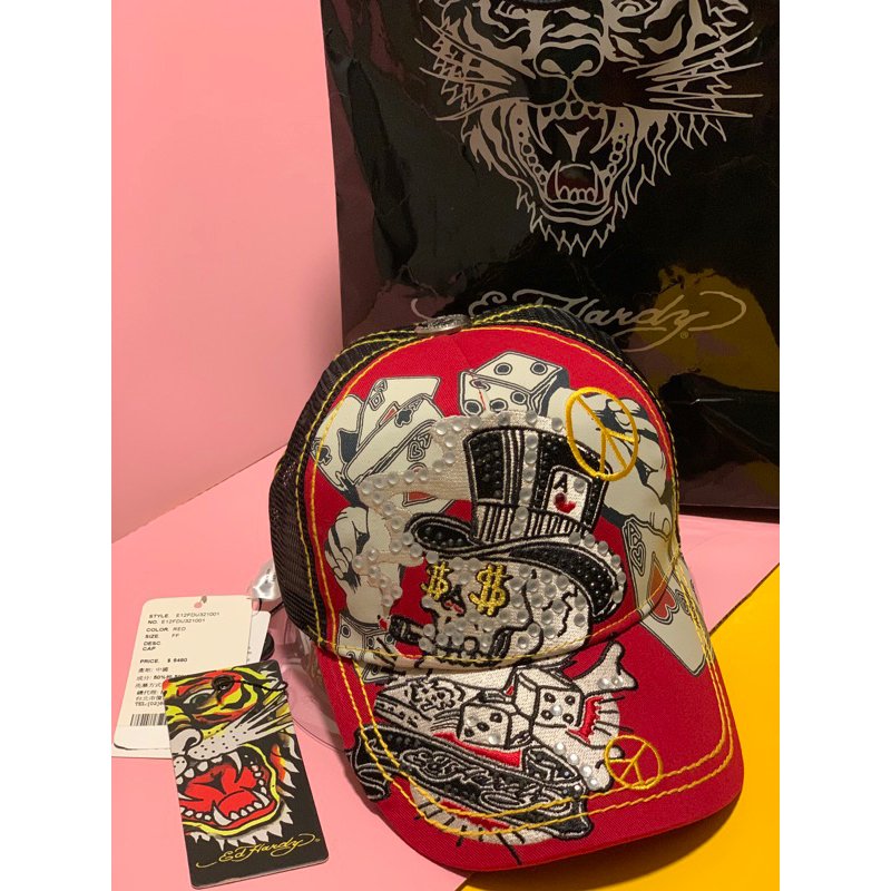 Ed hardy 全新水鑽帽