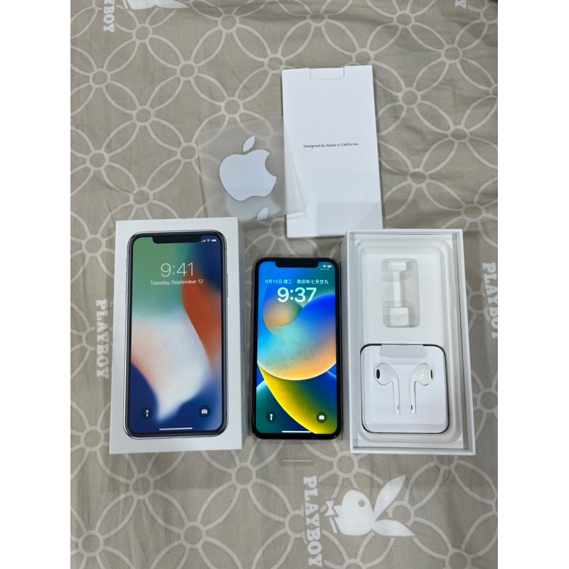 iPhone X 64g 銀色 蘋果 Apple 10 手機 二手機 電池健康度100% 原廠全新耳機 iphone15