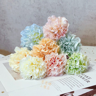 臺灣現貨💖 模擬康乃馨 康乃馨 仿真花 新娘捧花 居家佈置 居家裝飾 花藝花束 母親節花束 假花 擬真花 攝影道具 擺飾
