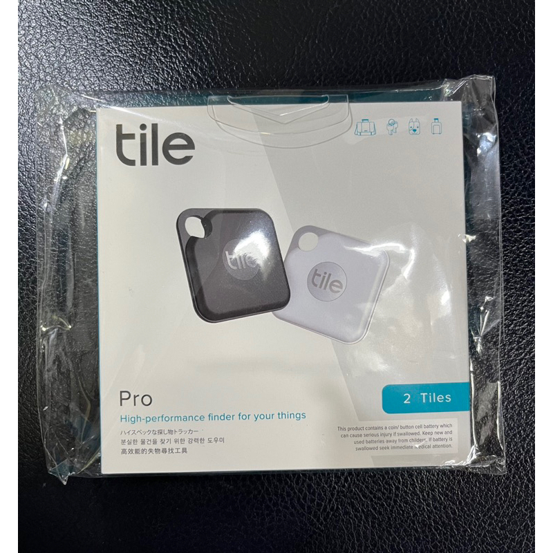 全新Tile 防丟小幫手- Pro 2.0 雙入組(可換電池) / 黑色+白色