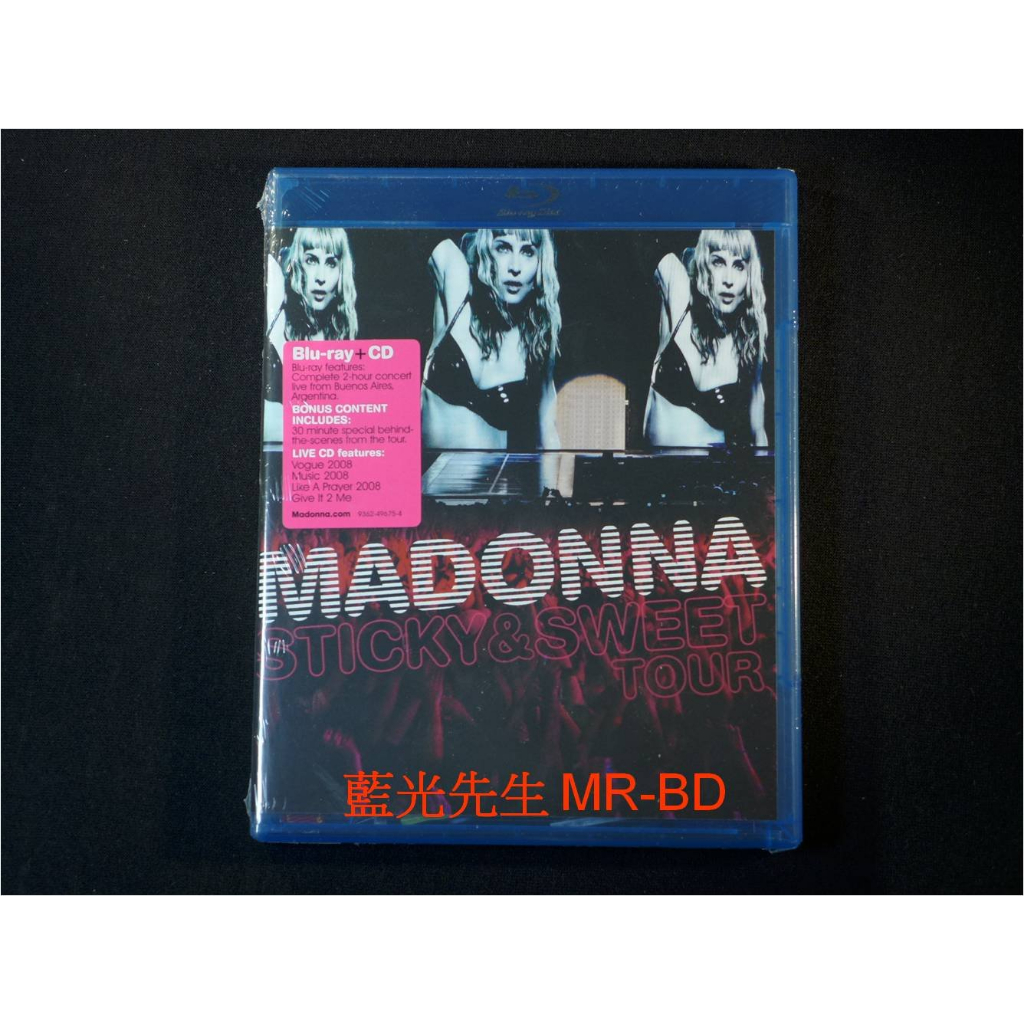 [藍光先生BD] 瑪丹娜：黏蜜蜜 世界巡迴演唱會實錄 BD+CD雙碟裝 Madonna Sticky &amp; Sweet