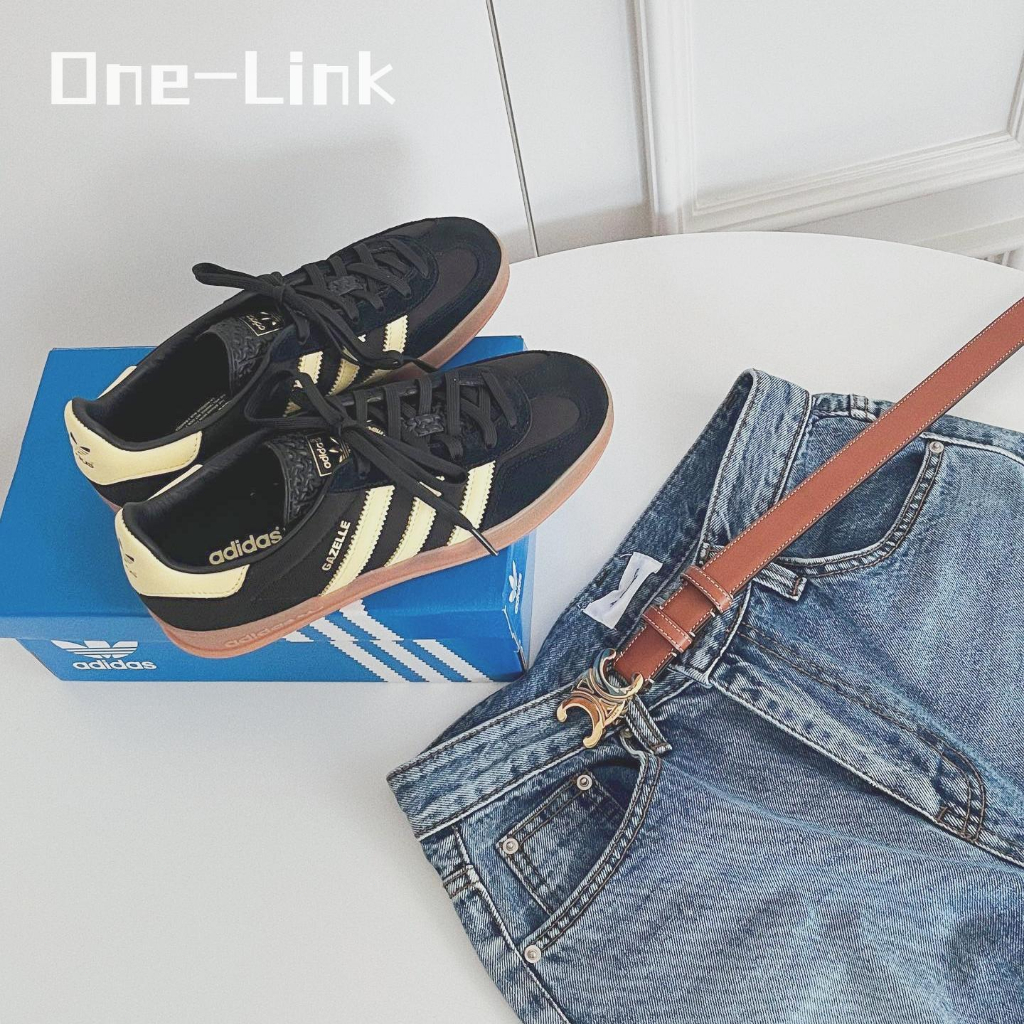 【One-link】Аdidаs originals Gazelle 低筒 板鞋 休閒 男女鞋 黑黃 IG4999