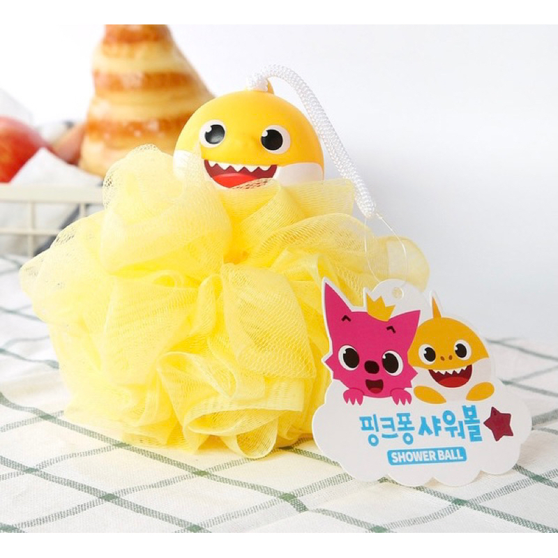 ✭現貨✭ 韓國🇰🇷 Pinkfong｜沐浴搓澡球 洗澡球 Baby Shark鯊魚寶寶沐浴球 搓澡球 洗澡玩具