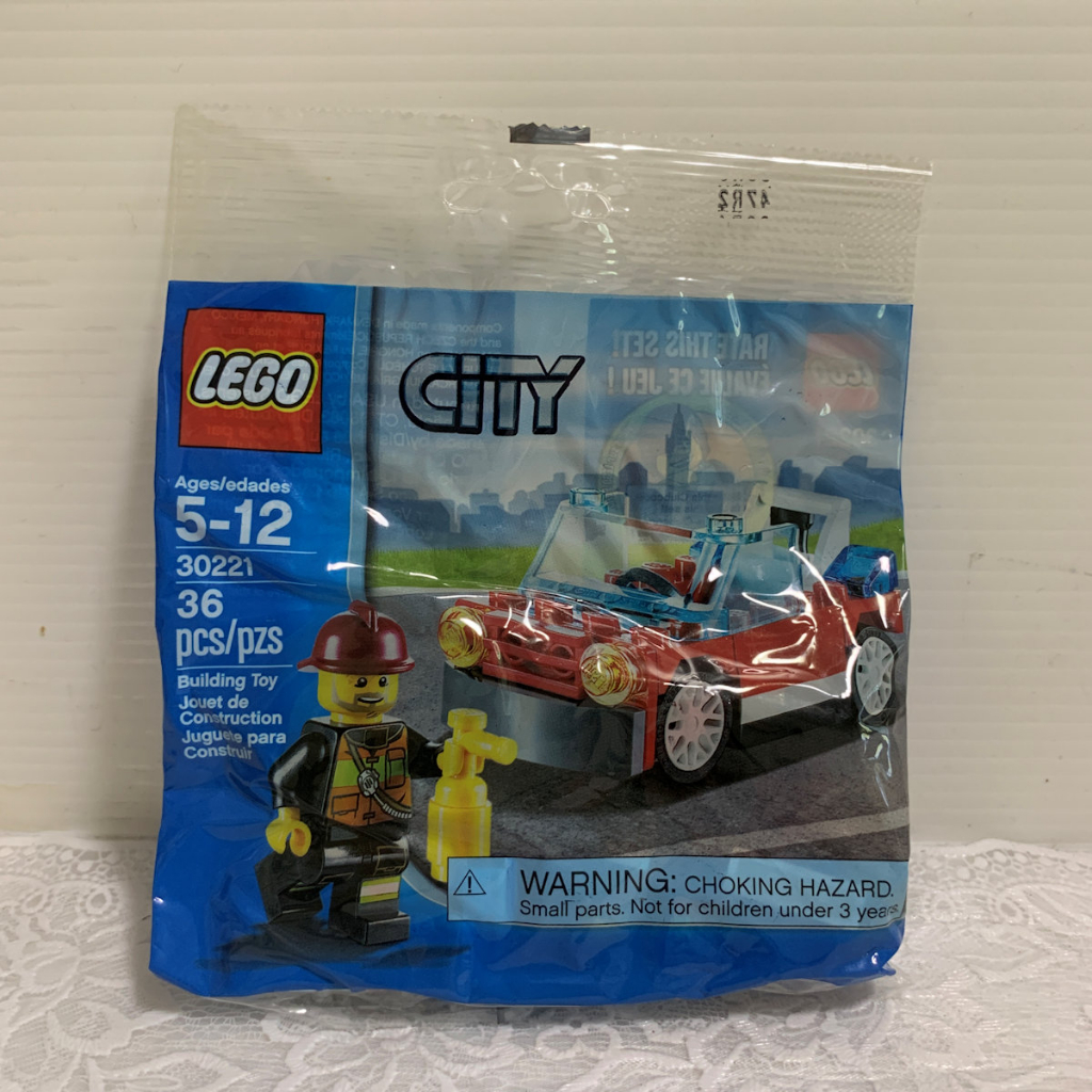 全新未拆現貨 LEGO Polybag 30221 City Fire Car 消防車 (絕版)