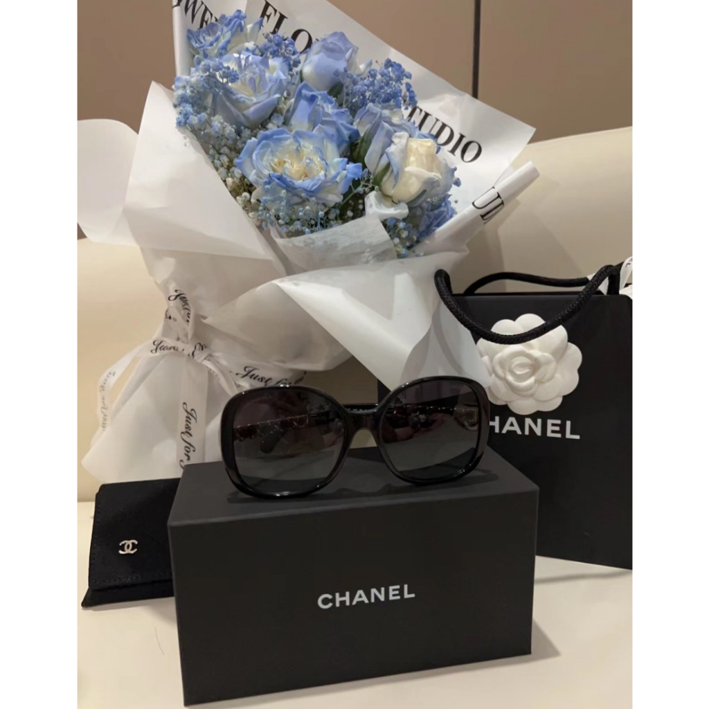 【預購】麗睛眼鏡 Chanel【可刷卡分期】香奈兒 CH5470Q SO BLACK系列 小羊皮穿鏈鏡腳 香奈兒太陽眼鏡