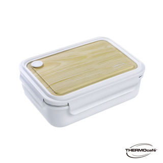 THERMOcafe 凱菲 不鏽鋼白色木紋保鮮盒800ml(TCLB-800-WT)