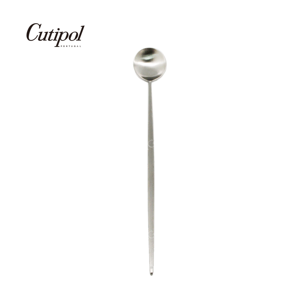 【Cutipol】MOON系列-霧銀不鏽鋼-21cm攪拌匙 葡萄牙手工餐具