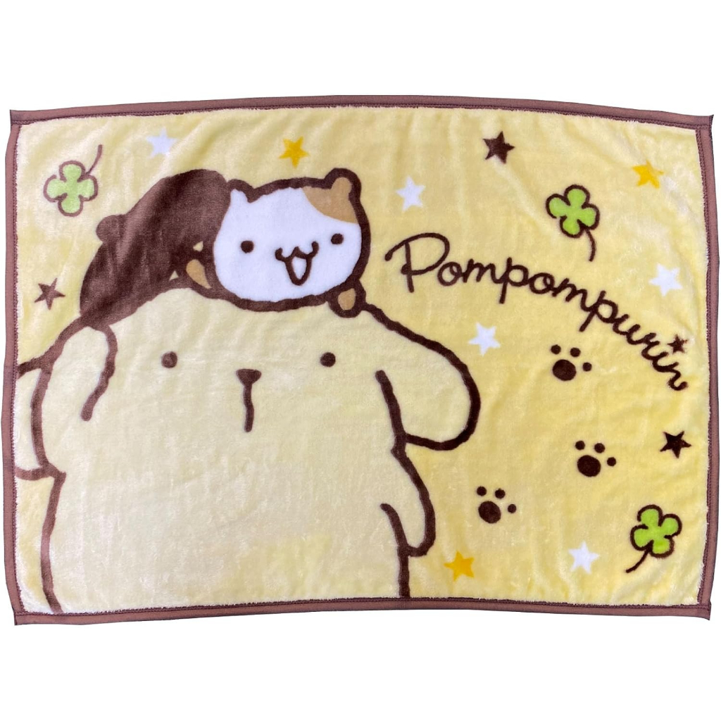 日本正品 再生 棉柔毛毯 70*100 布丁狗與倉鼠小毛毯 毯子 小毯子 卡通毛毯 卡通毯 可愛毯子 再生毛毯
