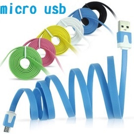 android Micro usb 彩色拉麵條線 扁線 充電線 安卓線 1米2米3米