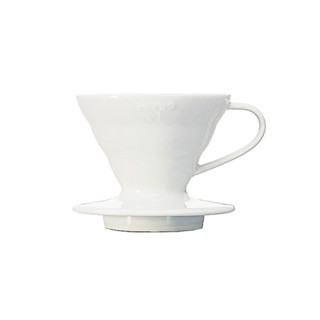 伴桌｜HARIO V60 白色陶瓷濾杯 1~2杯（附匙） VDC-01W