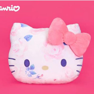 Hello Kitty頭枕 KITTY KT花卉頭型玩偶 kitty大抱枕 玫瑰枕 頭型玩偶 凱蒂貓娃娃 靠枕 生日