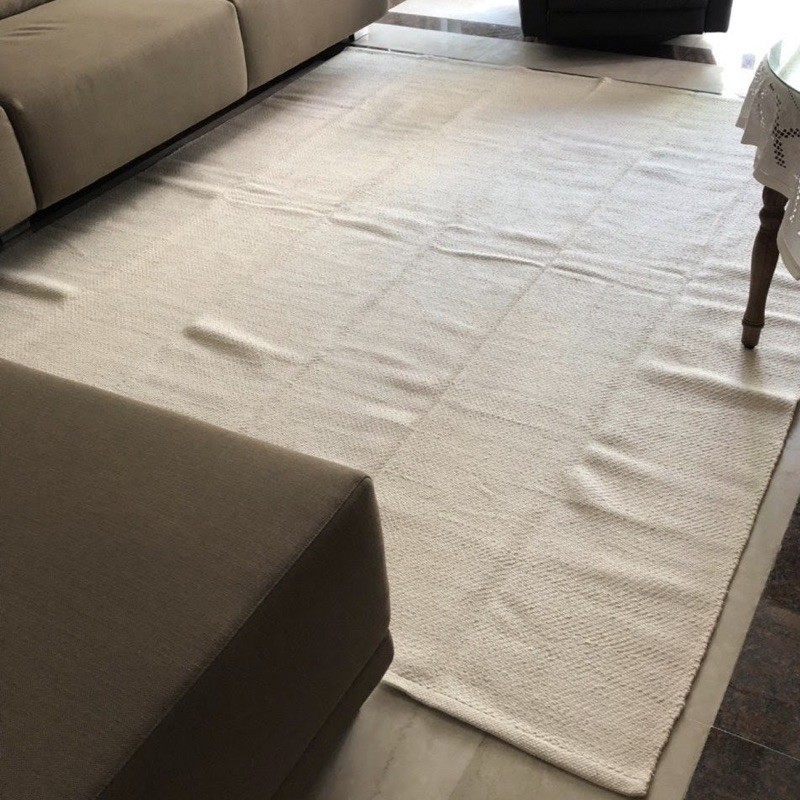 【MUJI無印良品】手織地毯/地墊  米色（原色）W200xL240 cm 全新