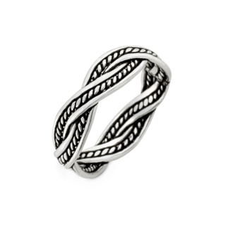 【IR】姊妹款率性蛇紋麻花 純銀 女款戒指飾品
