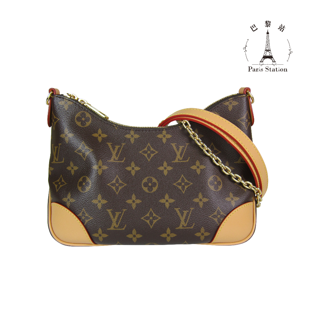 【巴黎站二手名牌專賣店】＊全新現貨＊LV 路易威登 真品＊M45832 Boulogne花紋牛角手提肩背包