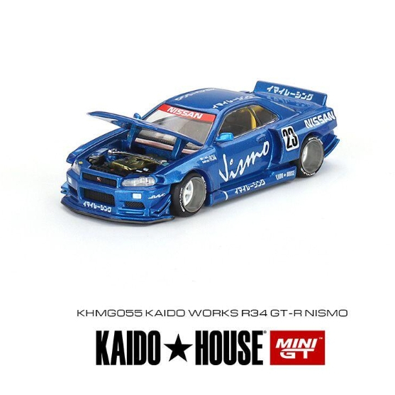 {TZ玩車庫}MINI GT KAIDO HOUES 日產 Nissan Skyline GT-R R34藍色(最後一台