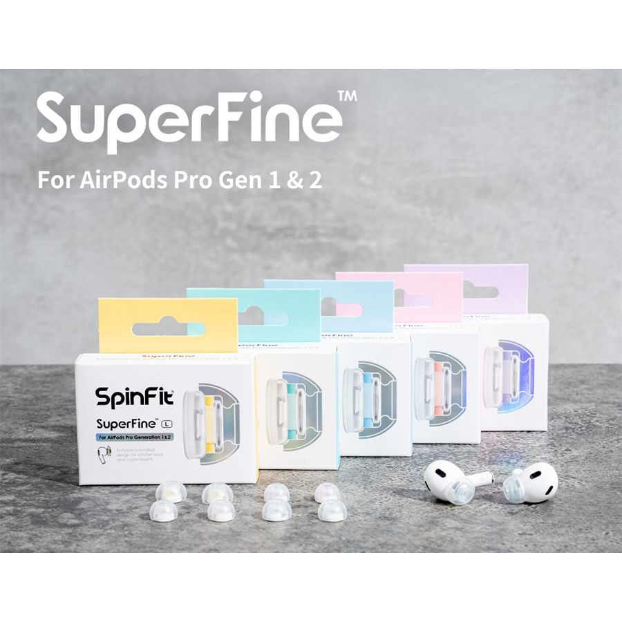 【官方授權經銷】SpinFit SuperFine For Apple Airpods Pro 1/&amp;2 矽膠耳塞