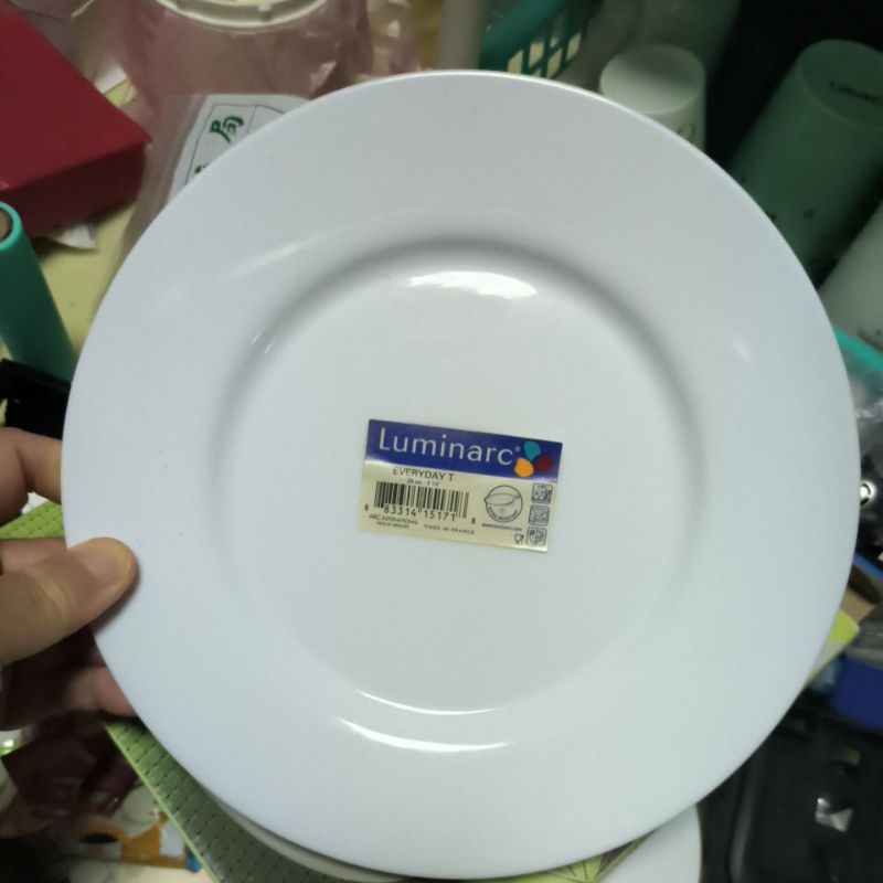 法國Luminarc 樂美雅 純白淺餐盤24cm