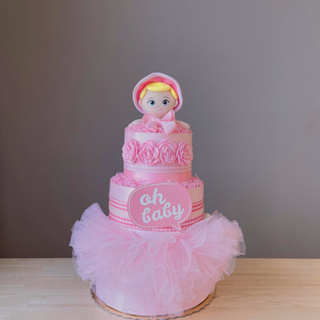 My Little Blessing 經典尿布蛋糕 滿月 彌月禮 週歲 紗裙 客製化幫寶適 迪士尼牧羊女 玩具總動員