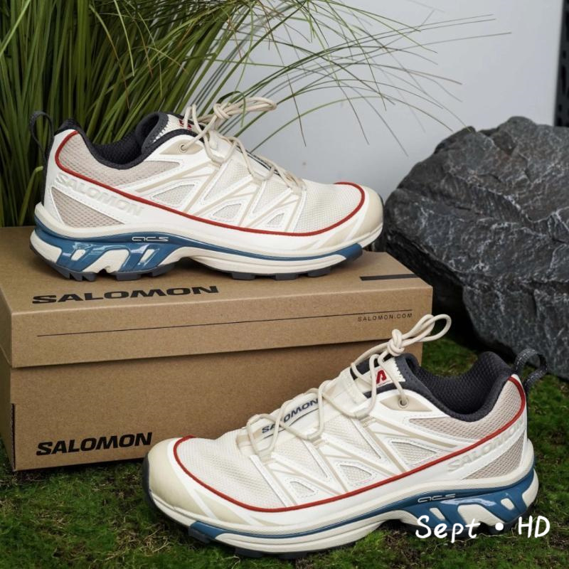 【Setp·HD】Salomon XT-6 薩洛蒙 米灰 米白 白藍紅 慢跑鞋 男女同款 472885