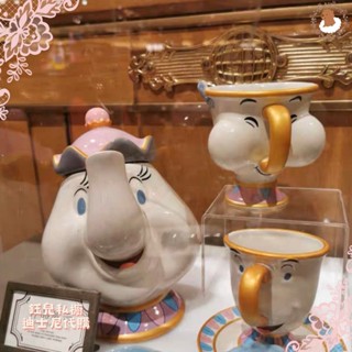🐰正版迪士尼代購🐰實拍❤️Disney 茶寶太太 茶壺禮盒 阿奇茶杯 美女與野獸 盒裝玩具 送禮首選 收藏品 下午茶組