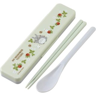 ♡松鼠日貨 ♡日本 skater 正版 龍貓 totoro 攜帶式 抗菌 環保筷 筷子 湯匙 收納盒 餐具