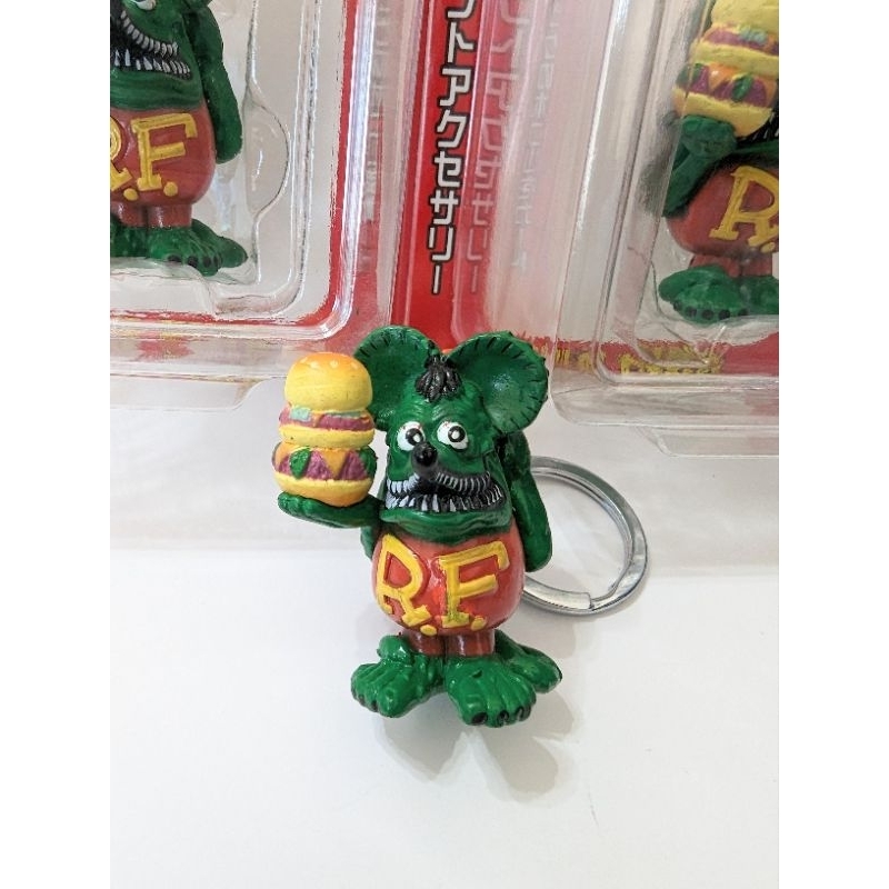 小梁部品  RAT FINK RF 老鼠芬克 芬克鼠 手拿漢堡鑰匙圈 鑰匙圈 吊飾 美式 動漫