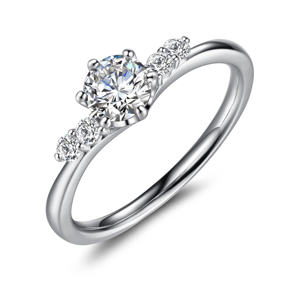 AchiCat．925純銀戒指．幸福花嫁．婚戒．情人節禮物．AS6020