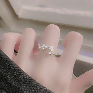 戒指 韓國女神氣質甜美微鑲蝴蝶結鋯石開口戒指 K5274 臺灣現貨 Danica 韓系飾品 韓國連線