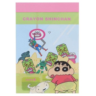 T'S FACTORY 日本製 蠟筆小新 迷你便條本 遊戲中心 綠 CY19121