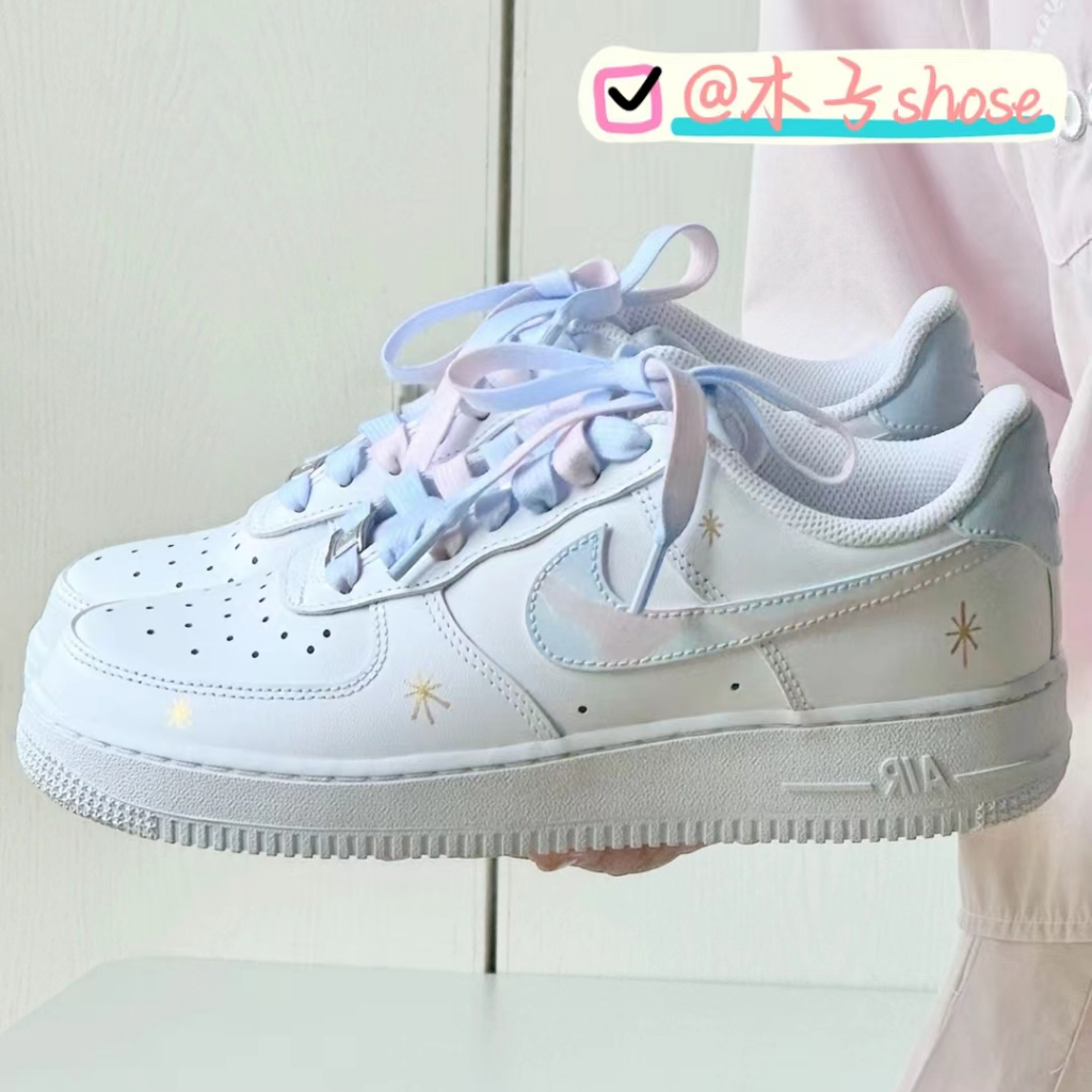 ✨日本連線✨正品Nike Air Force 1 Low 粉藍星空 白粉藍 漸變 AF1 休閒 DD8959-100