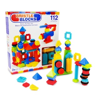 【美國B.Toys】BB鬃毛積木(112pcs) 兒童玩具 感統玩具 小朋友玩具